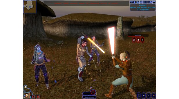 Top: Knights of the Old Republic (93 Punkte, GS 1203)Nach der Xbox erobert das Jedi-Rollenspiel auch den PC: Stimmungsvolle Gut-Böse-Wahl, glaubwürdige Begleiter, interessante Quests und spannende Taktikkämpfe machens gar zur neuen Genre-Referenz.