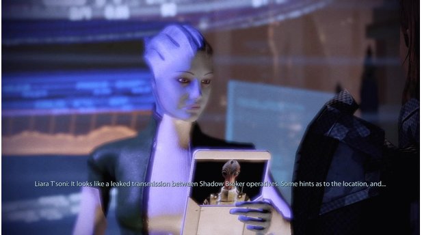 Mass Effect 2: Versteck des Shadow BrokerWir treffen Liara auf Illium wieder und überbringen ihr die Hinweise von Cerberus.