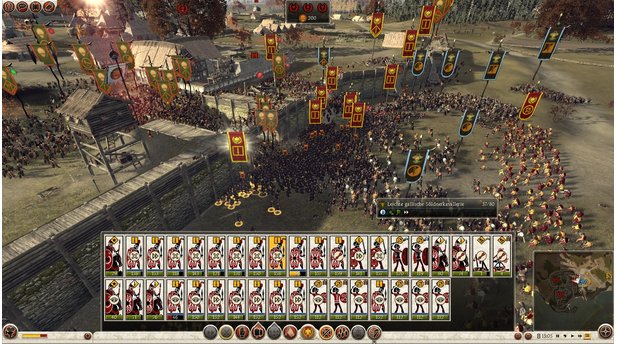 Rome 2 - DLC »Caesar in Gallien«Zusammen mit den verbündeten Piktonen attackiert Caesars Armee das gallische Namnetum.