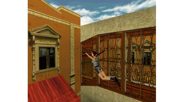 Tomb Raider (1996)Tomb Raider benutzt als eines der ersten Spiele DirectX 3.0, obwohl zu jener Zeit eigentlich die 3Dfx-Grafikschnittstelle Glide dominiert.