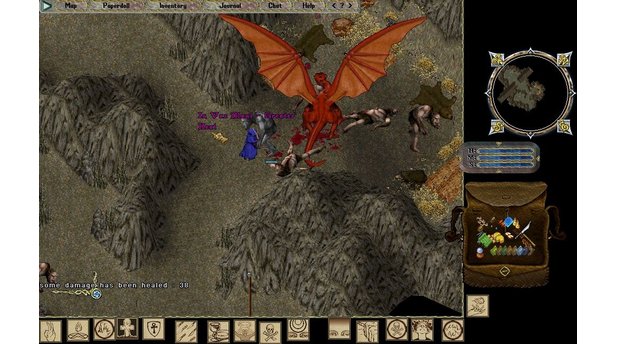 Ultima OnlineIn UO sind Charakterklassen und die Rollen im Kampf nicht so streng getrennt wie bsw. in WoW. Da tankt sich auch mal der Magier mit seinem Drachenpet im Alleingang durch.