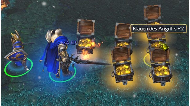 Warcraft 3: ReforgedJeder Held darf nur sechs aktive Items mitführen. Das Um- und Aussortieren ist umständlich, weil es kein Rucksack-Inventar gibt.