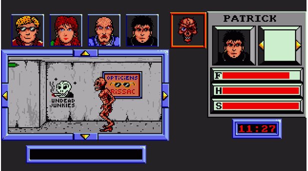 Zombi (1986)Das Erstlingswerk des jungen Publishers spielt während einer Zombieapokalypse. In Anlehnung an den Filmklassiker »Dawn of the Dead« kämpft sich der Spieler mit moderner Point+Shoot-Mechanik durch eine Mall voller Untoter.