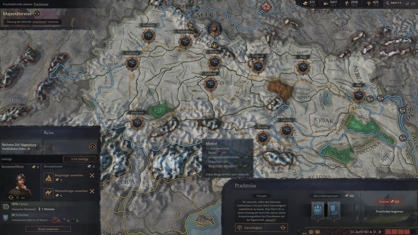 Ihr geht nun für alle möglichen Aktivitäten auf Reise. In diesem Fall plane ich gerade eine Prachtreise durch Bayern und Österreich.