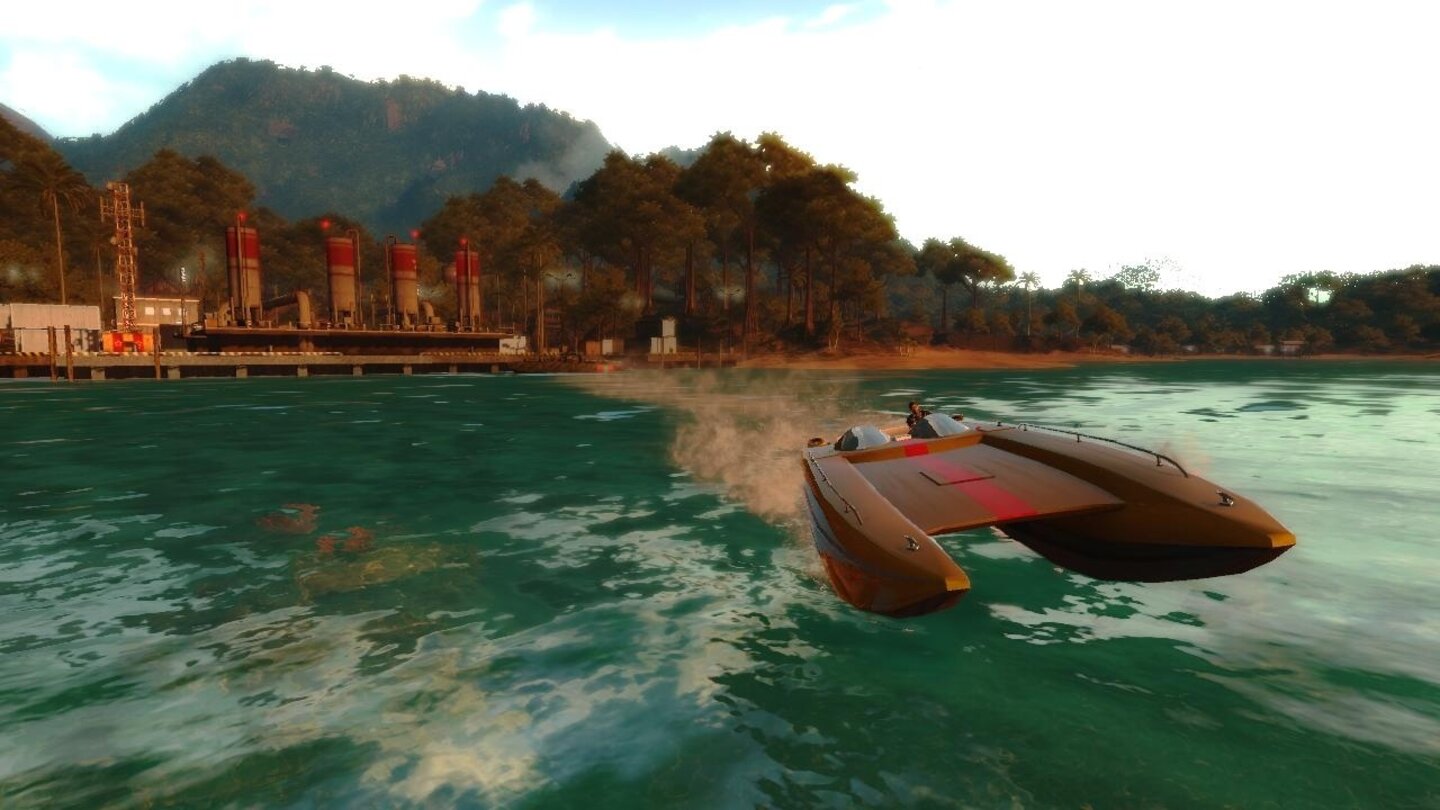 Geheimtipp: Just Cause 2 (PS3, Xbox 360; 89%, GamePro 042010) Rico Rodriguez’ zweiter Auftritt war eine Wucht. Diesmal verschlug es uns auf die südasiatische Tropeninsel Panau, auf der wir zahlreiche Möglichkeiten hatten unseren Spielspaß zu haben. So muss ein Sandkasten für die großen Spielkinder dieser Welt aussehen!