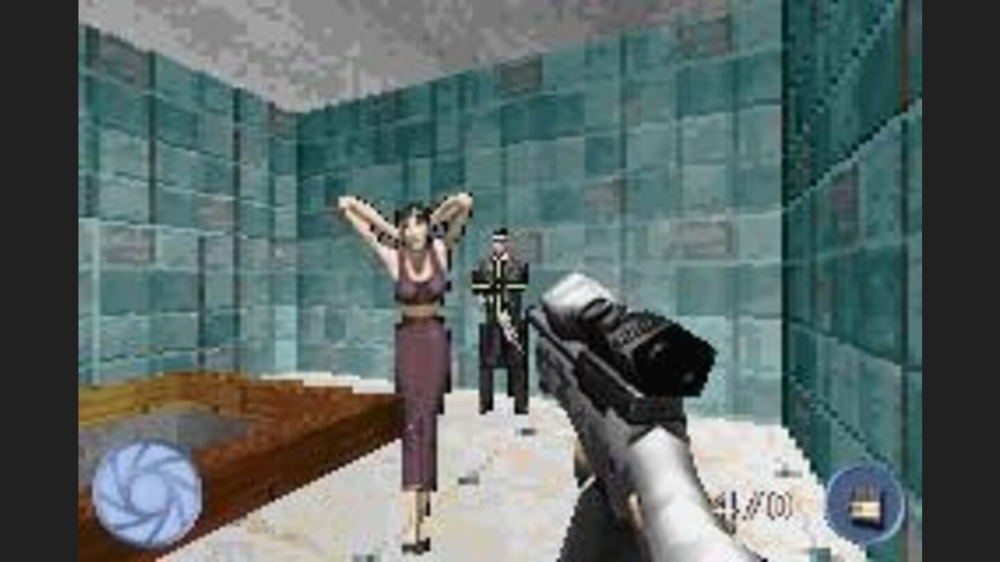 Rescue the nice girl doing a nice shot in that grey-tied fool!