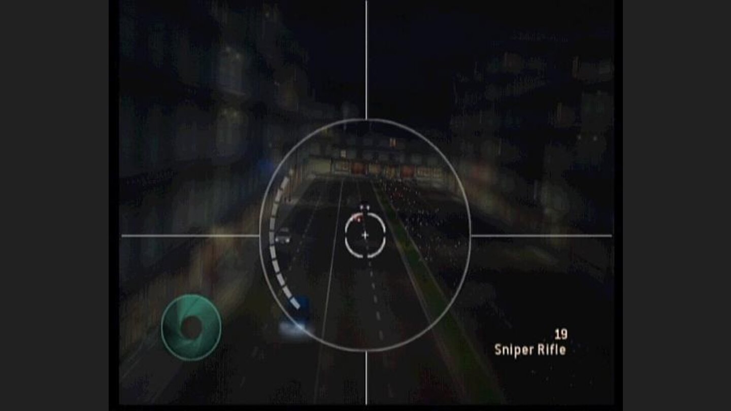 James is sniping down enemy pursuit from the helicopter.