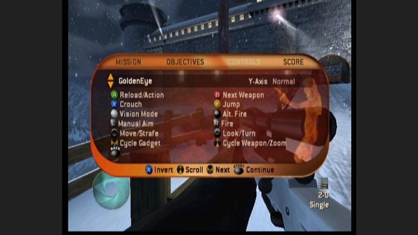 Ingame menu screen.