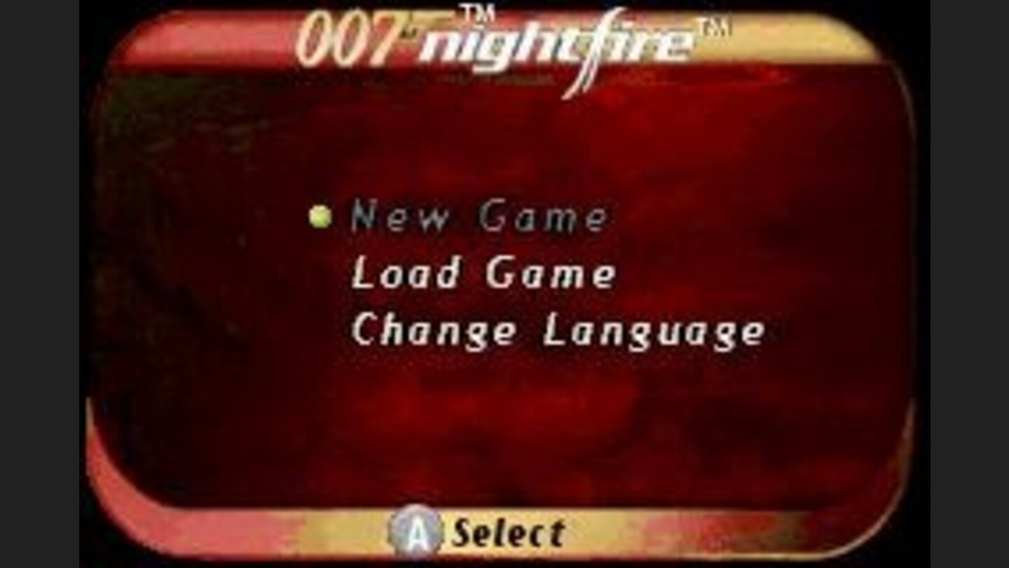 Main menu with some basic options.
