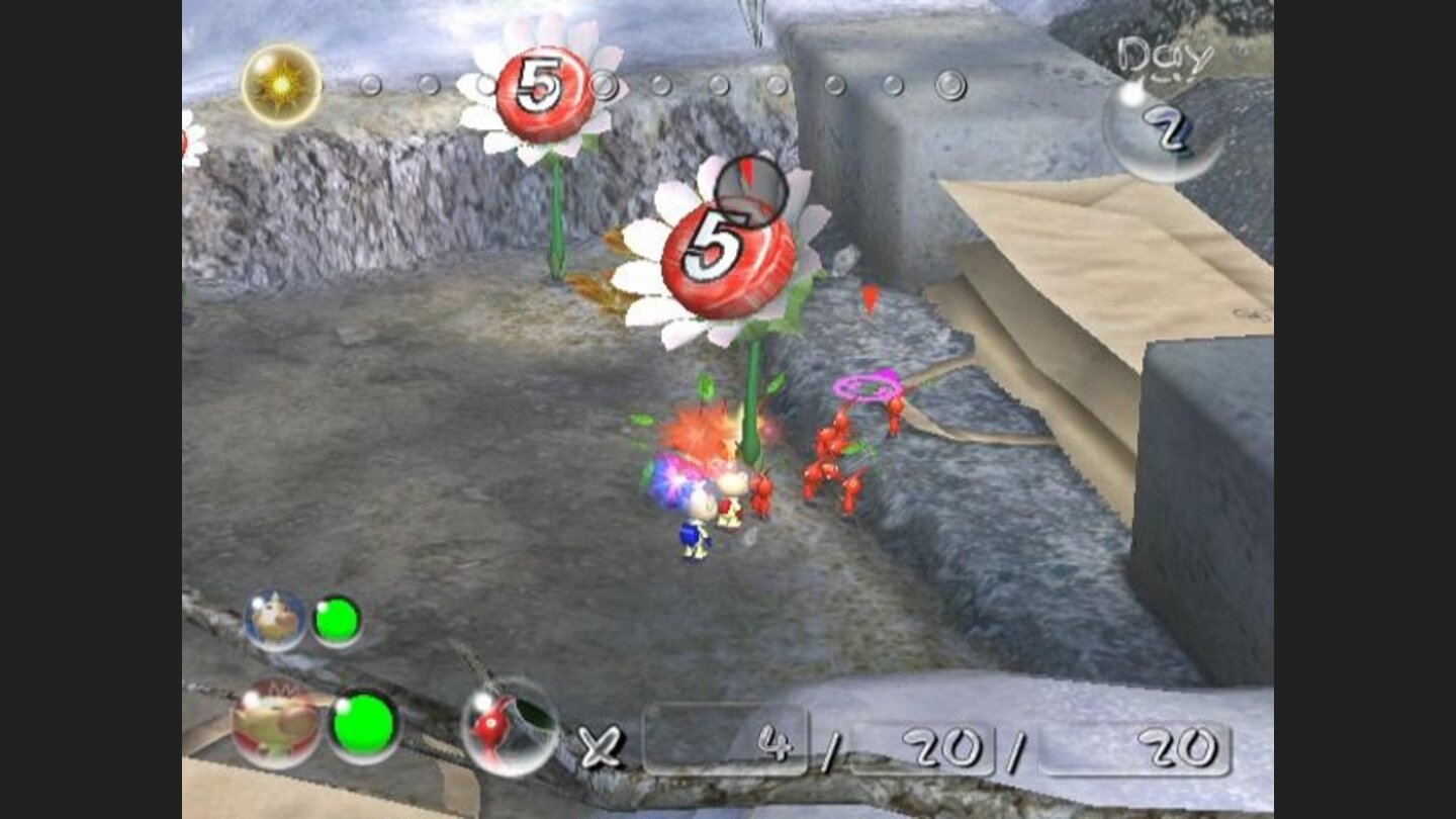 Geheimtipp: Pikmin 2 (GCN; 88%, 112004) Süß und mit Tiefgang: Captain Olimar und seine kleinen Pflanzen-Schergen sorgten für wildes Gewusel in der Redaktion. Pikmin 2 kam also für die Strategie-abstinenten GameCube-Besitzer gerade recht.