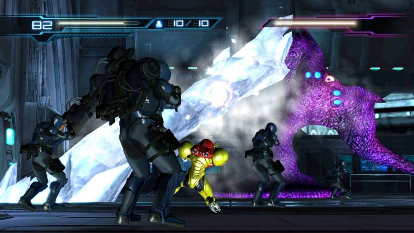 Geheimtipp: Metroid: Other M (Wii; 87%, GamePro 102010) Samus Aran ist zurück: Nach den grandiosen Prime-Teilen zeigt Team Ninja, wie es auch gehen kann: Ein angenehm klassisches Metroid mit schöner Grafik und spannender Story ist das Ergebnis. Daumen hoch!
