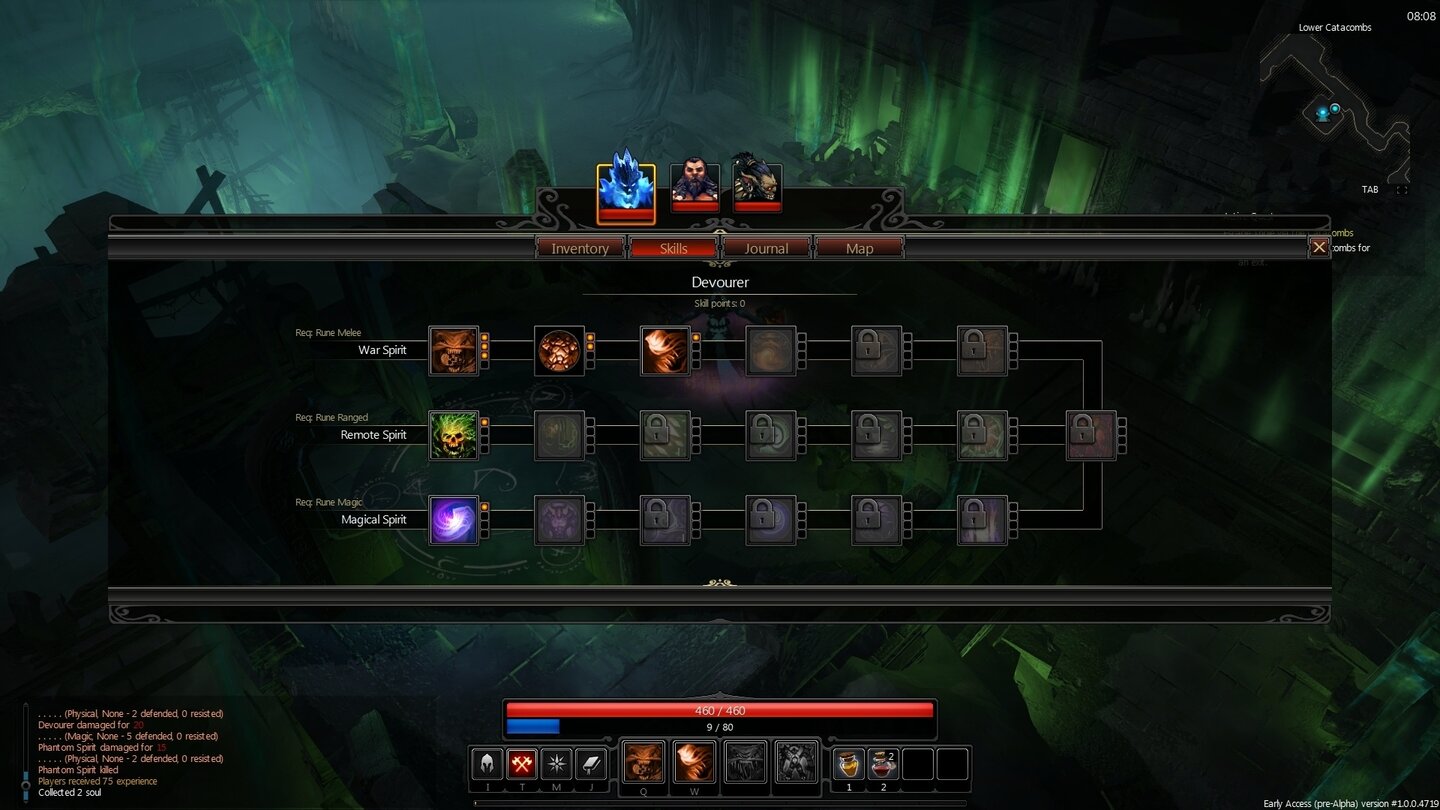 Shadows: Heretic KingdomsJeder Charakter besitzt seinen eigenen Talentbaum mit drei verschiedenen Kategorien.