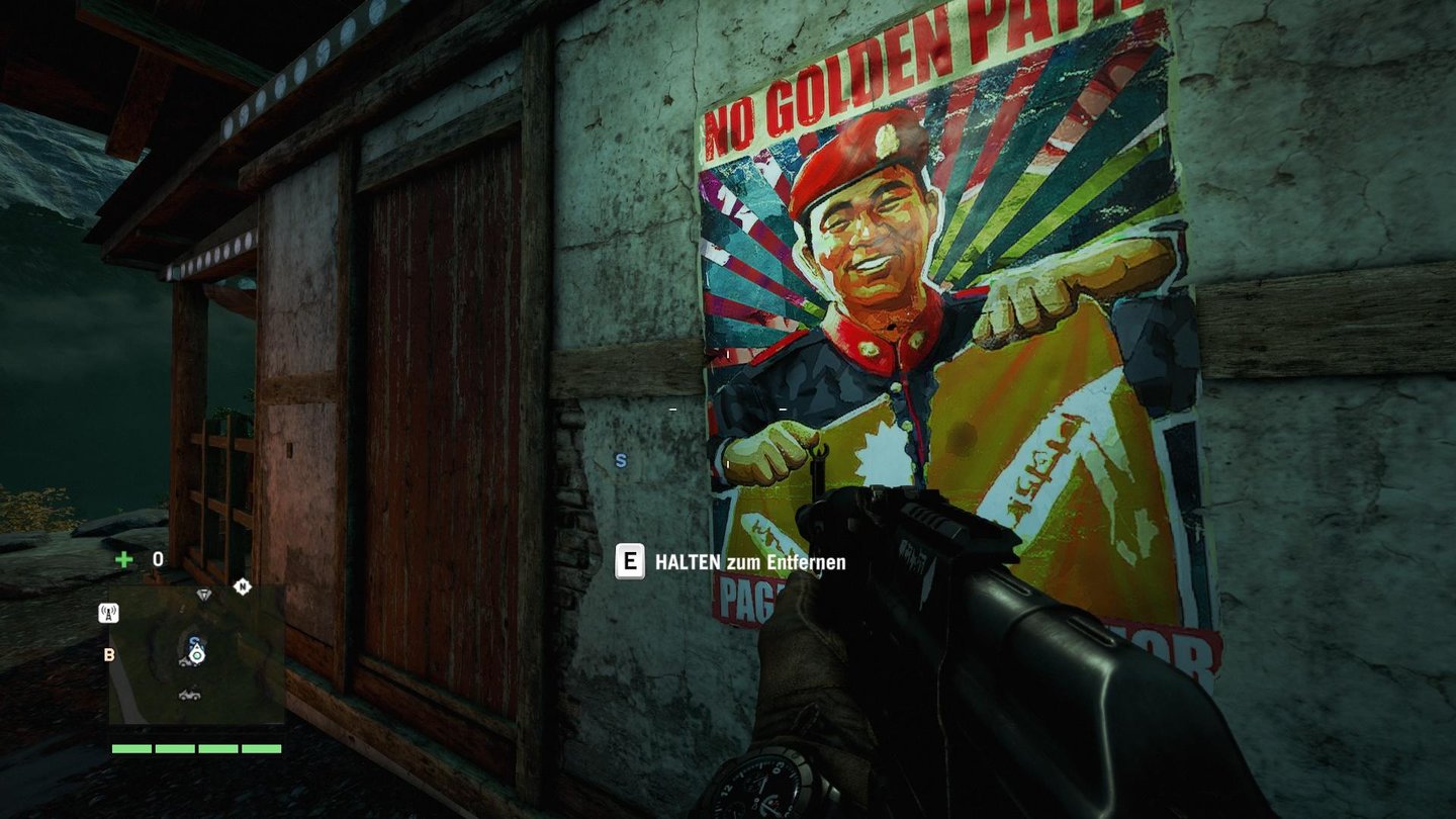 Far Cry 4Propagandaplakate zu entfernen, ist eine der Sammelaufgaben. Dafür gibt's Karma-Punkte.