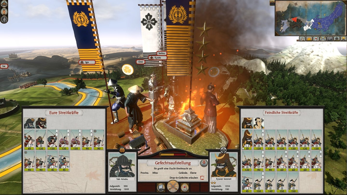 Total War: Shogun 2... und Provinzen erobern. Belagerungen können Sie entweder aussitzen ...