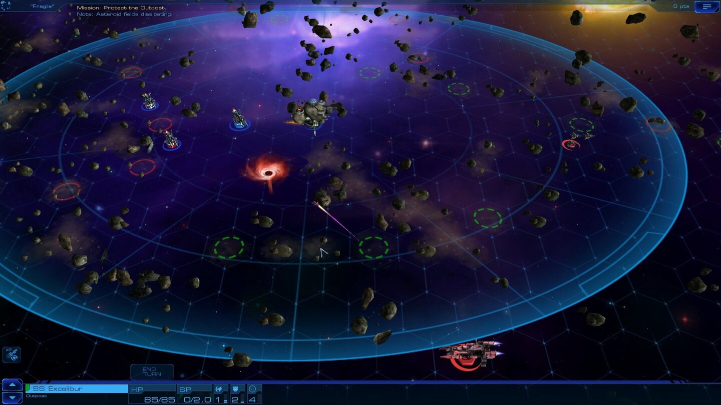 Sid Meier's StarshipsWir sollten nie vergessen, zumindest ein Schiff mit Sensoren auszurüsten, um getarnte Feinde zu orten.