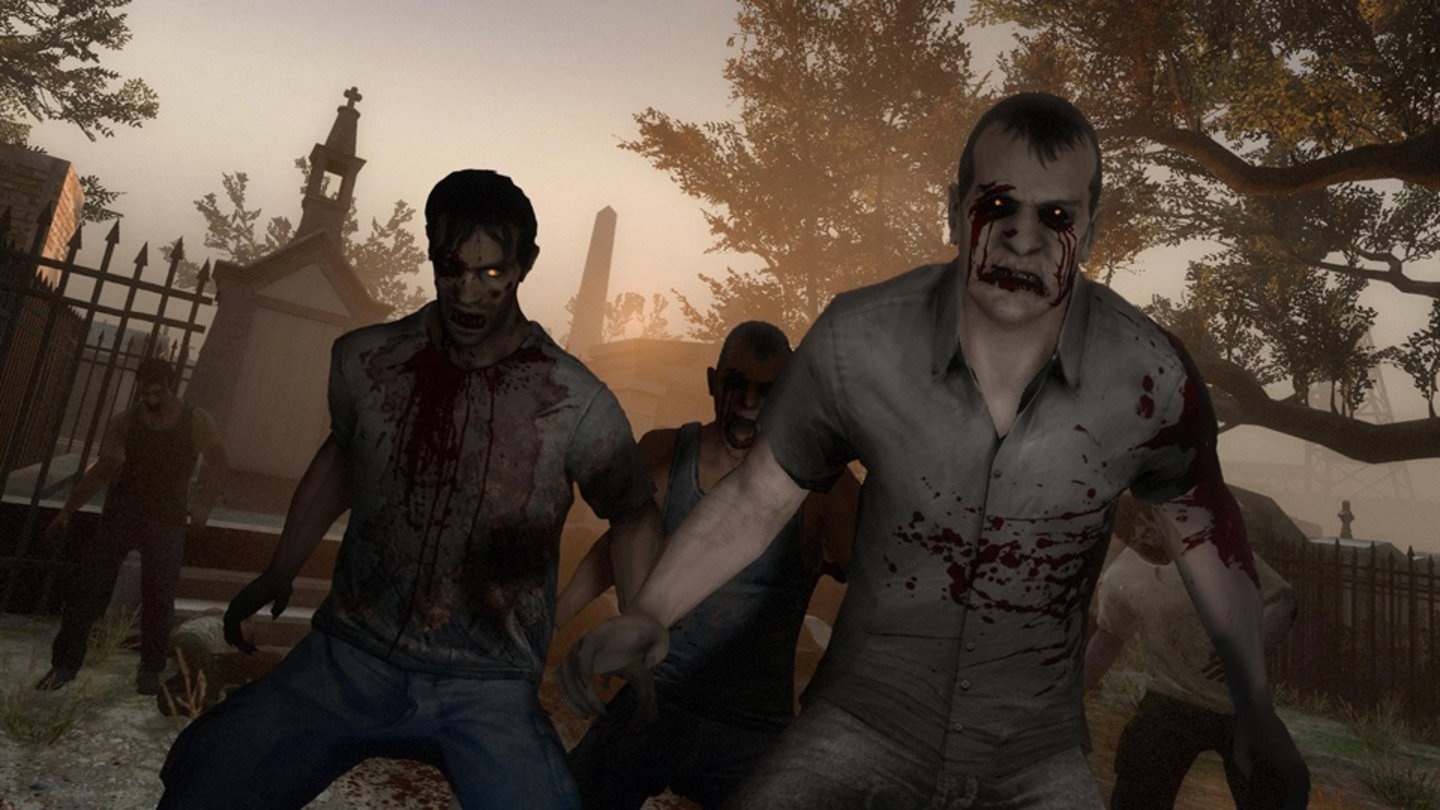Left 4 Dead 2 (November 2009)Nur ein Jahr nach Left 4 Dead bracht Valve mit Left 4 Dead 2 bereits die Fortsetzung des Zombie-Shooters in die Läden. Teil zwei bot neben neuen Waffen, Gegnern, Levels und Hauptdarstellern auch ein neues Verletzungssystem, das bis zu 54 verschiedene Verwundungsmöglichkeiten für die Zombies erlaubte.
