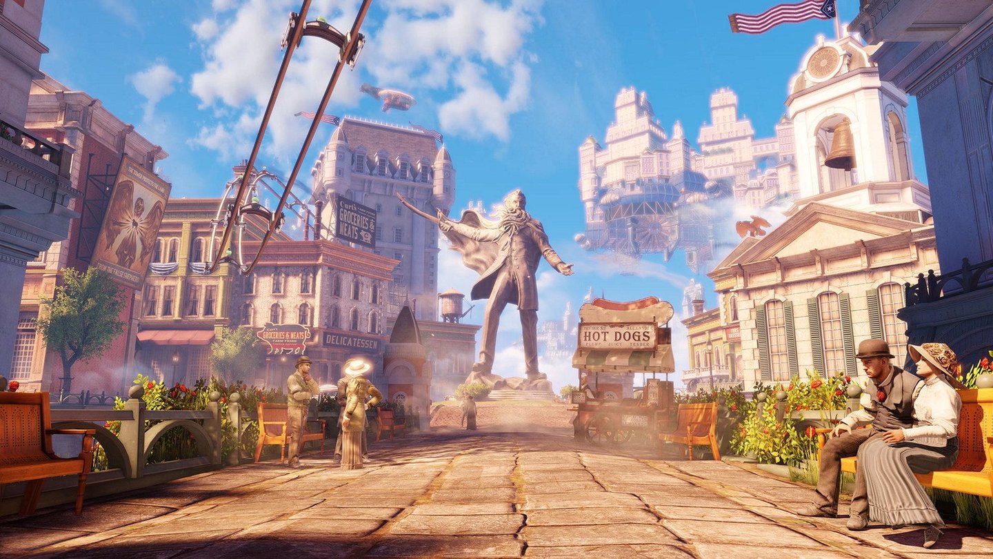 2013 - Bioshock Infinite: Über den Wolken sieht es dank Unreal Engine 3 verboten gut aus.