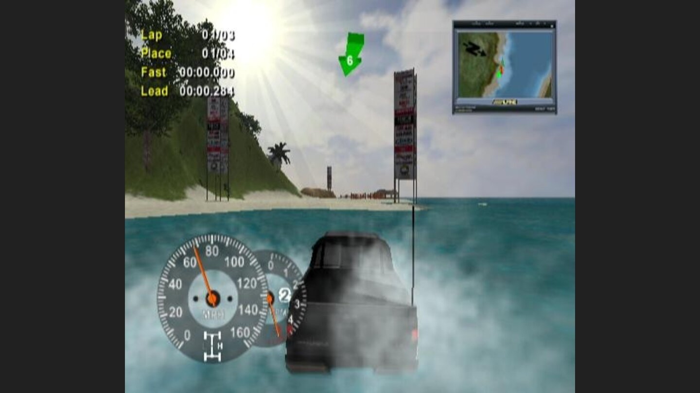 Cruising along the beach.