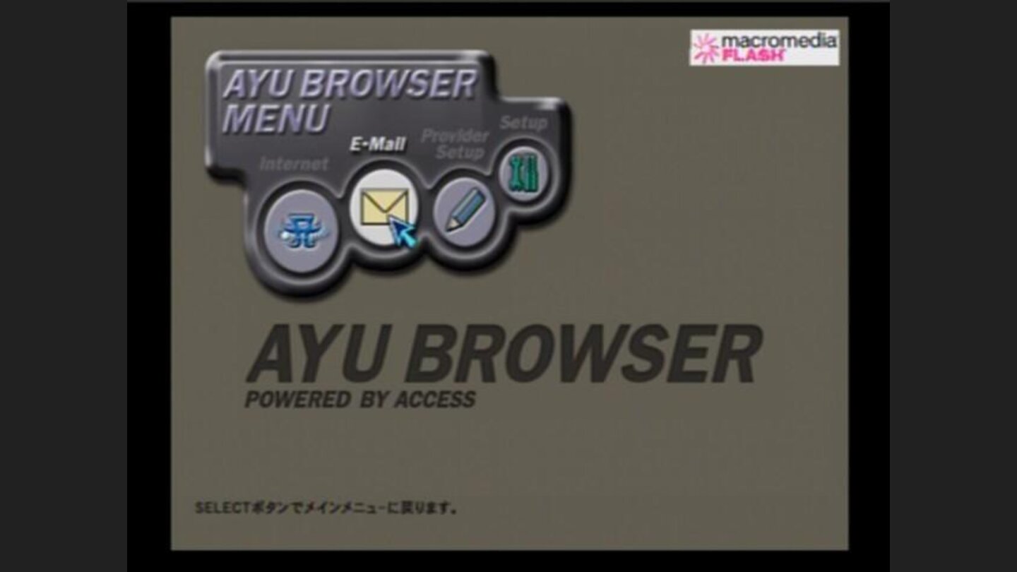 Browser appears to be made with Macromedia technology