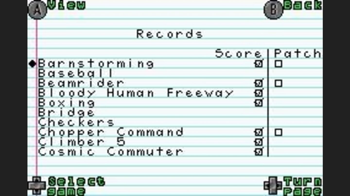 High Score List