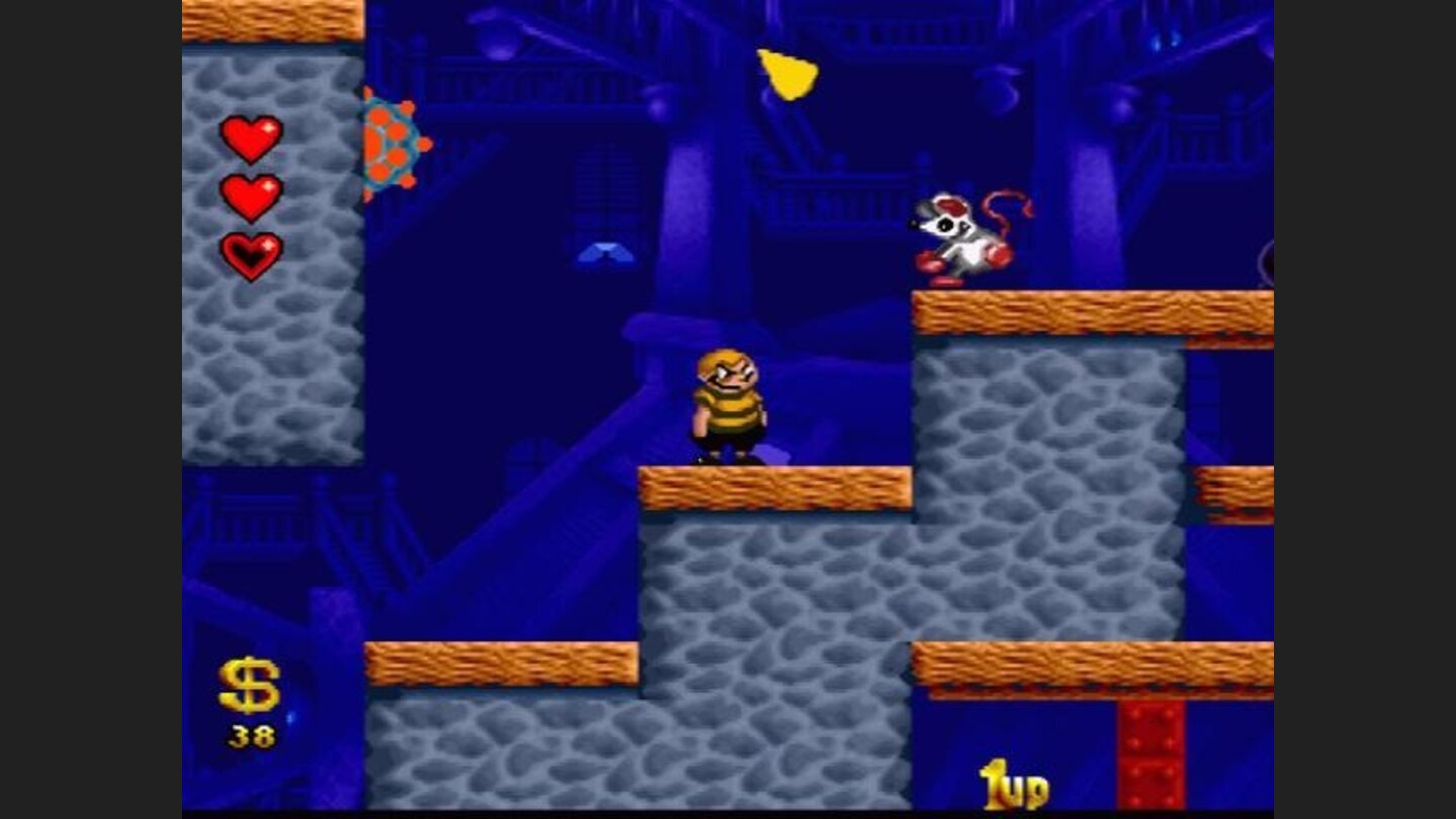 The mouse is throwing cheeze at Pugsley