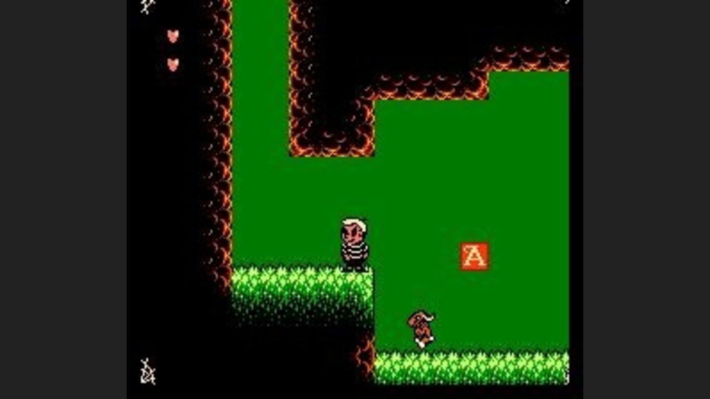 Dangerous enemies - rabbits! Those A letters will give you useful hints