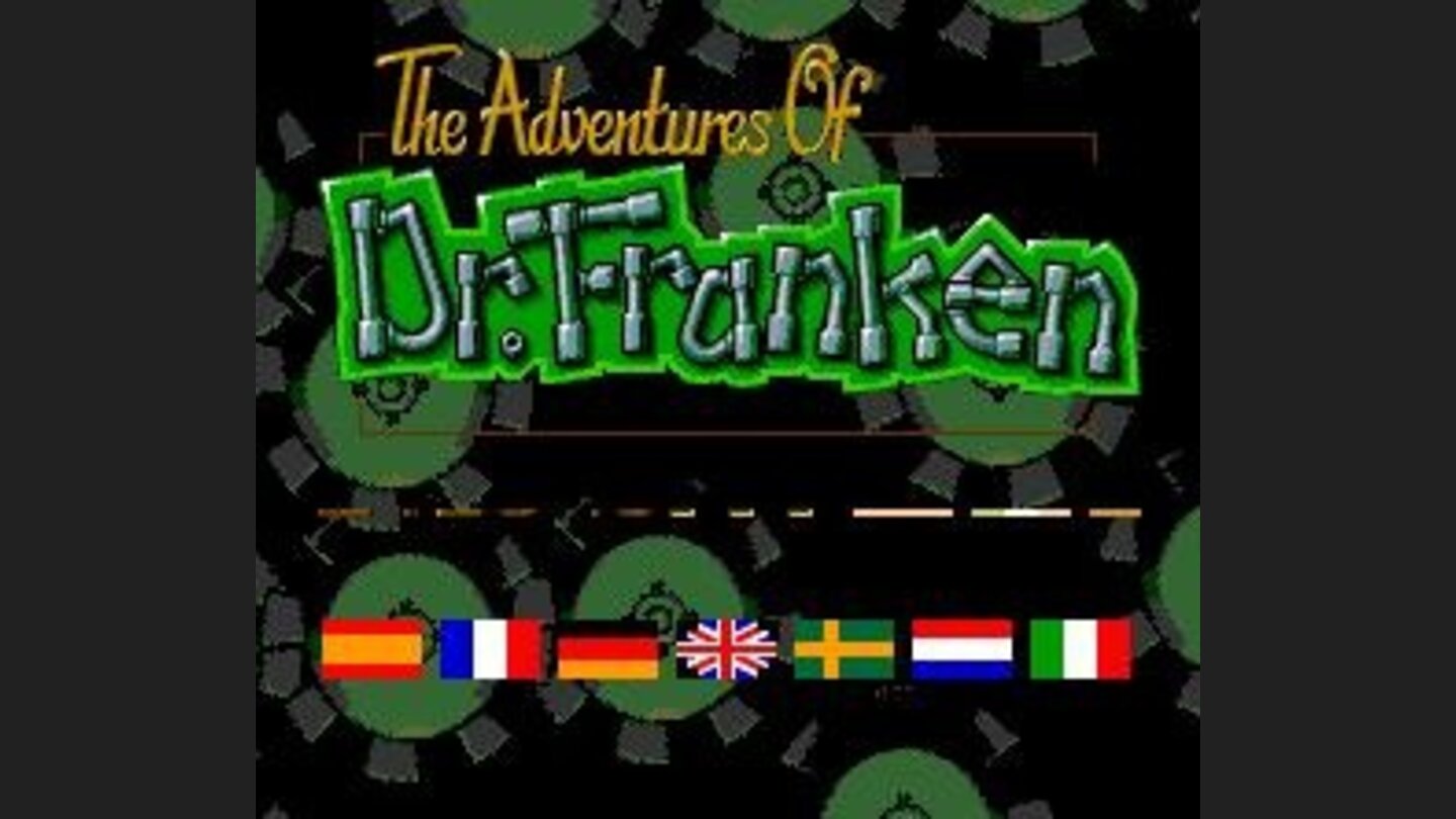 European title screen: lots of languages to select from...