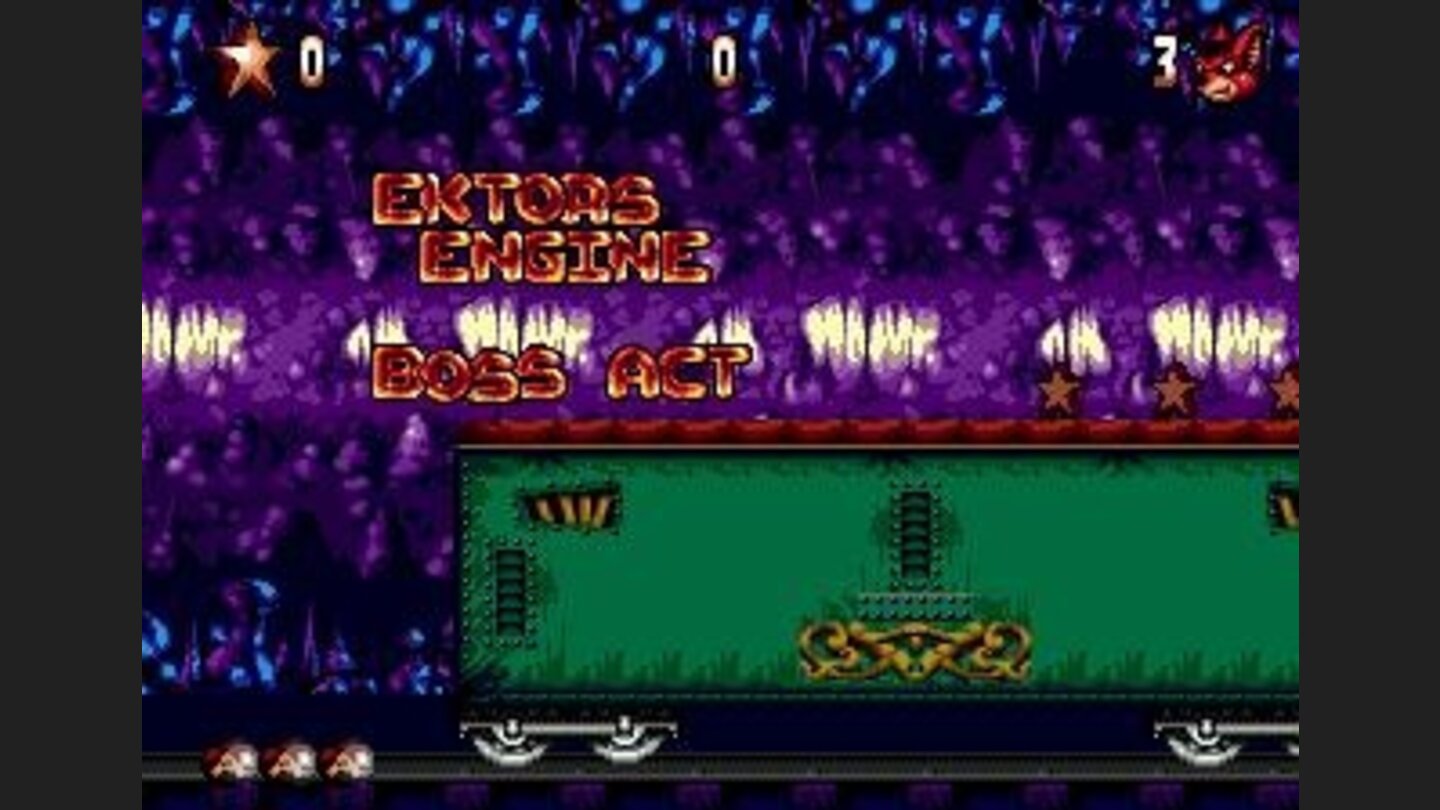 Side-scrolling train level begins...