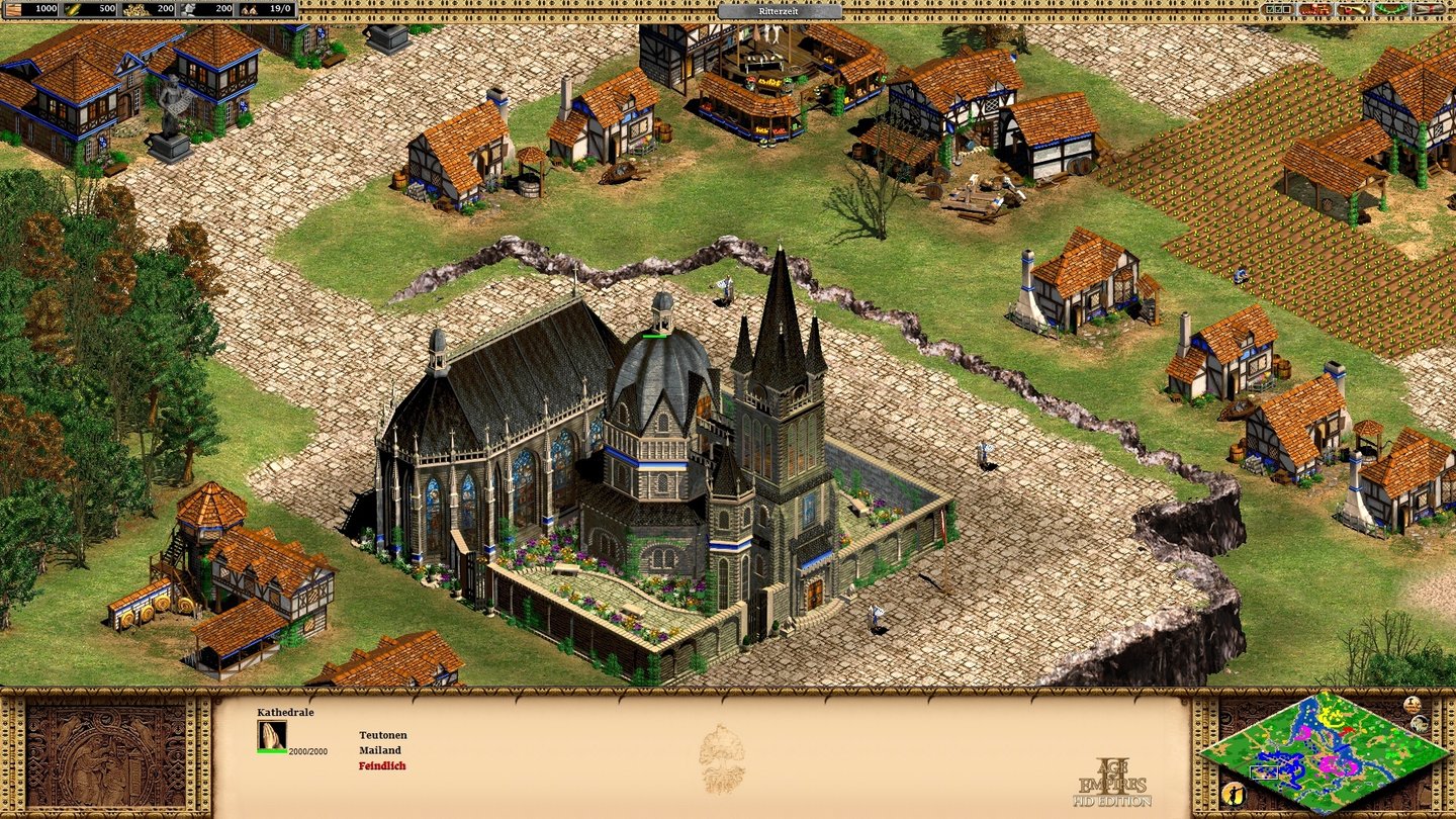 Age of Empires 2 HD EditionWunder gibt es immer wieder: Wir sollen die Mailänder Kathedrale mit Mönchen bekehren. Die Weltwunder dienen auch als beliebte Missionsziele in Multiplayer-Partien (bauen oder verteidigen).