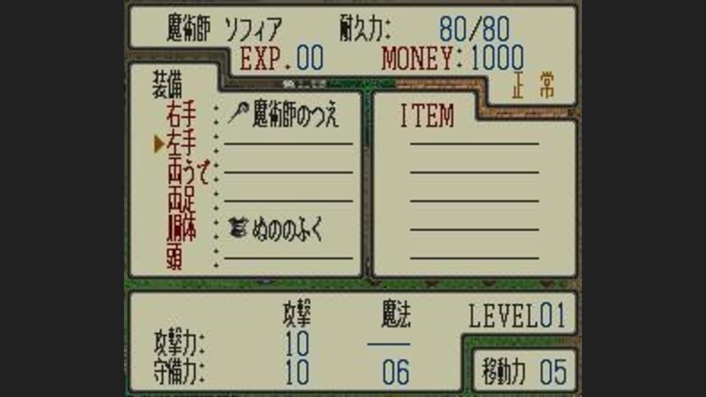 Character information