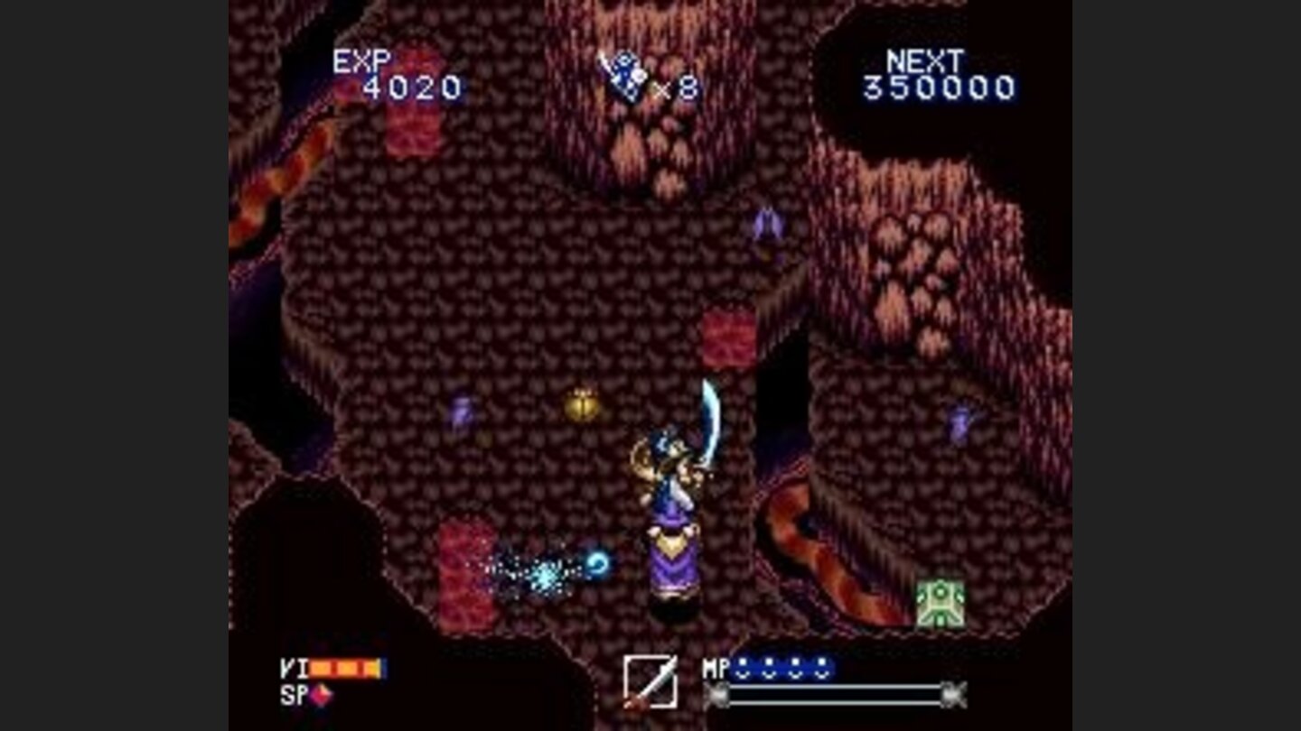 In a dark cave, your partner uses magic