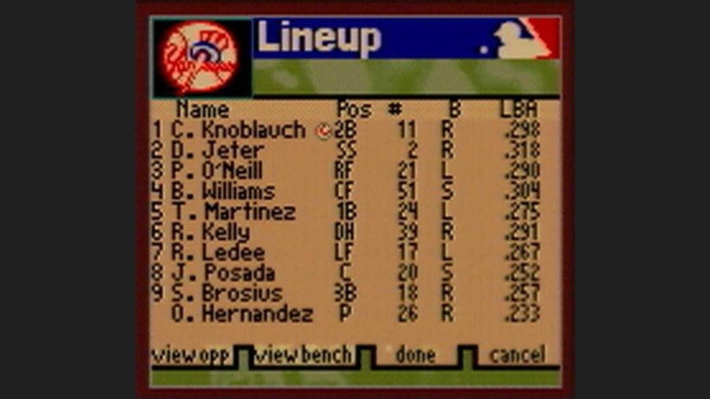 New York lineup.