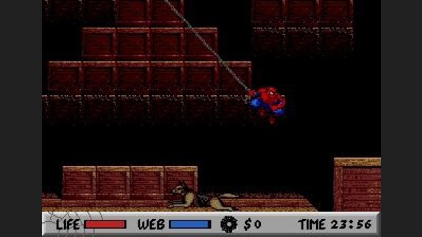 Swinging past a dangerous dog