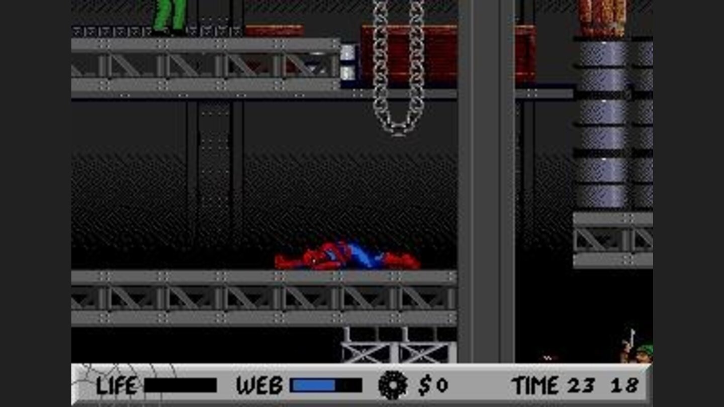 Spidey takes a tumble