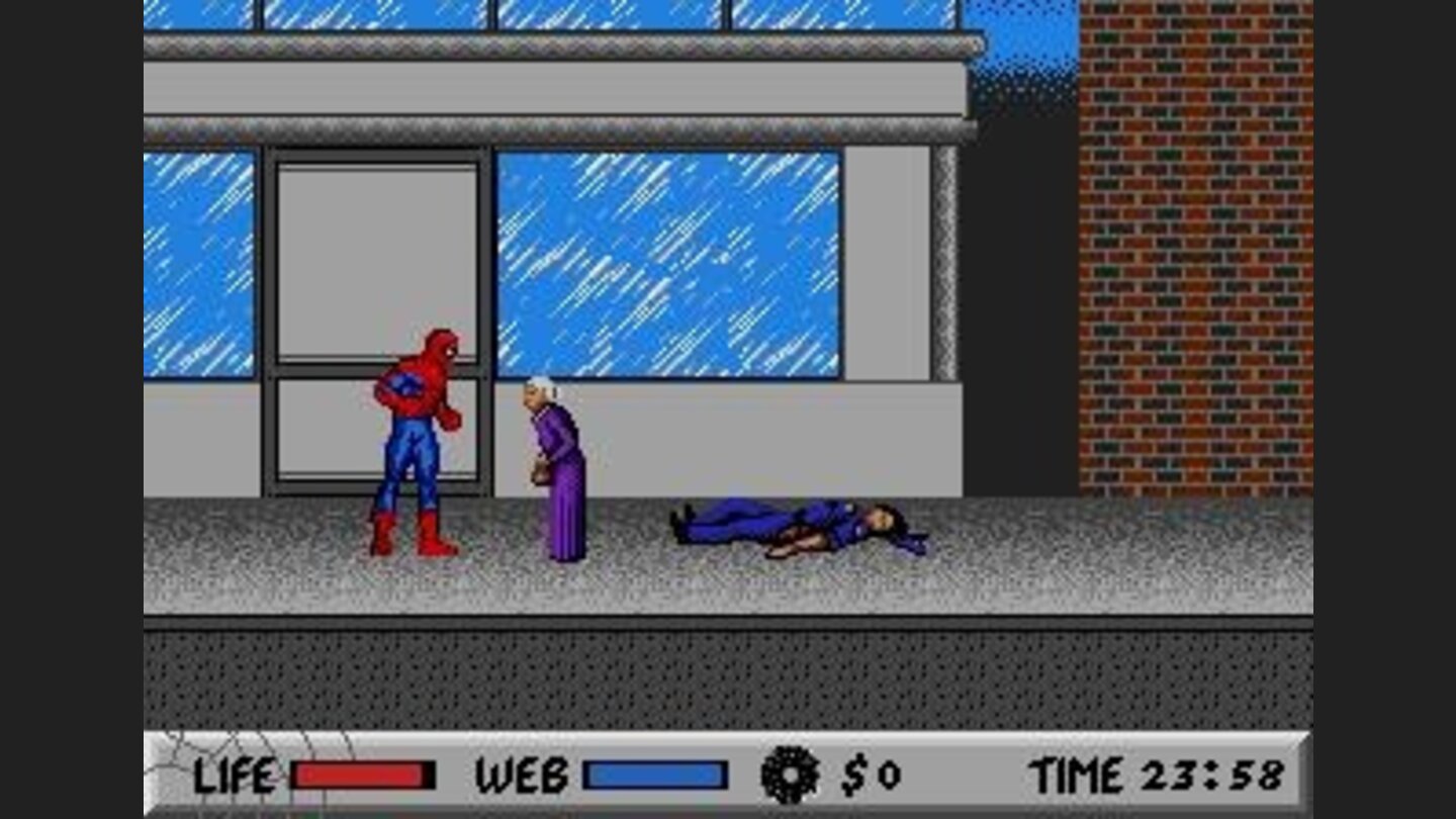 The old granny is thankful for the webbed ones help