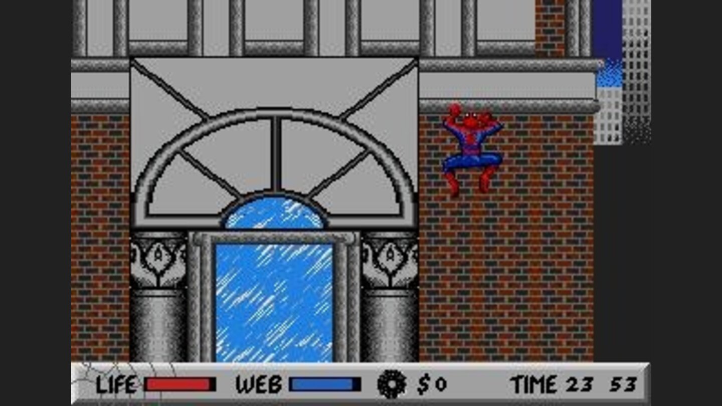 crawling up the building