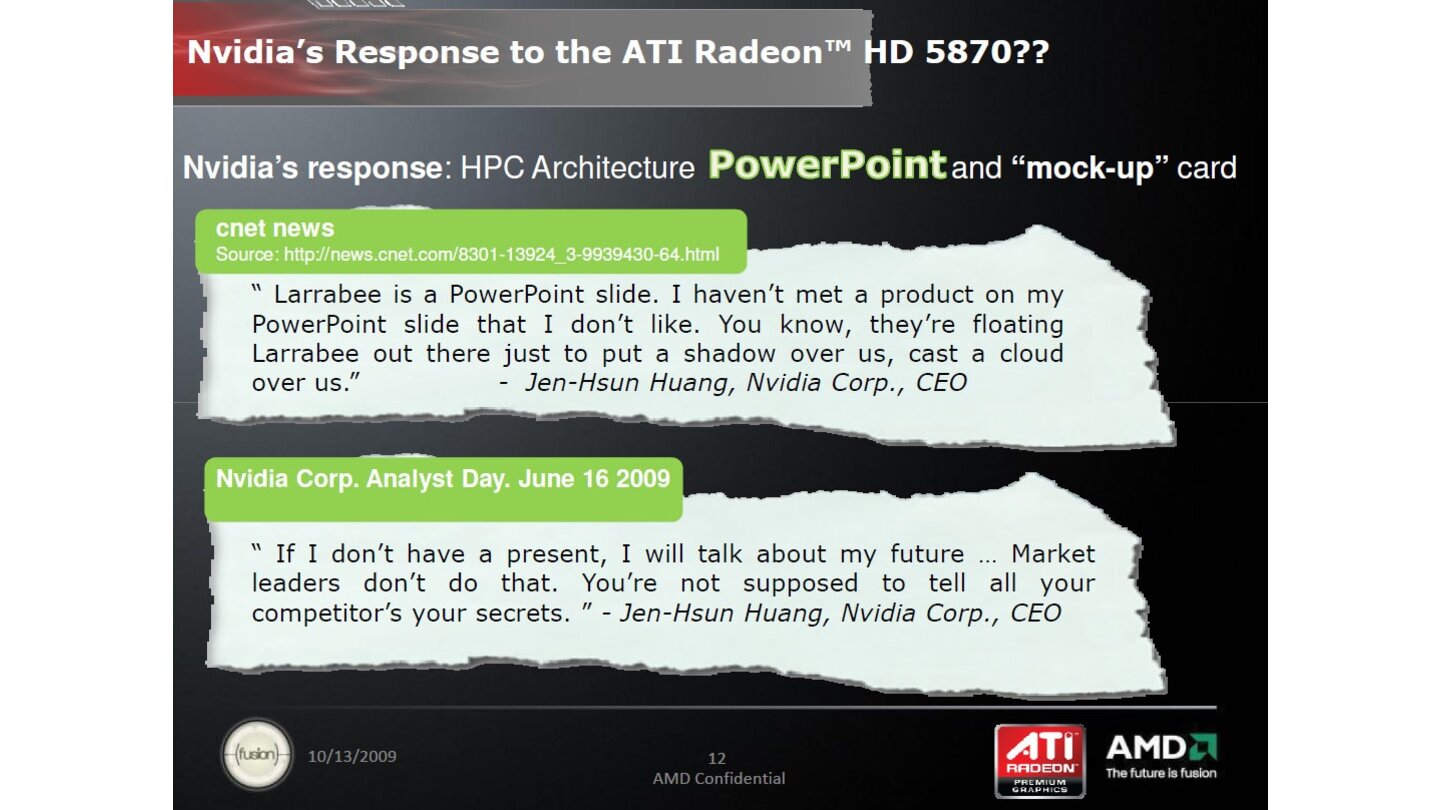 AMD-Präsentation Angriff auf Fermi