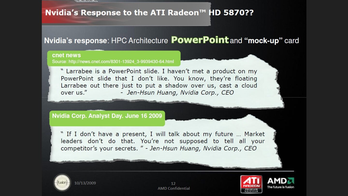 AMD-Präsentation Angriff auf Fermi
