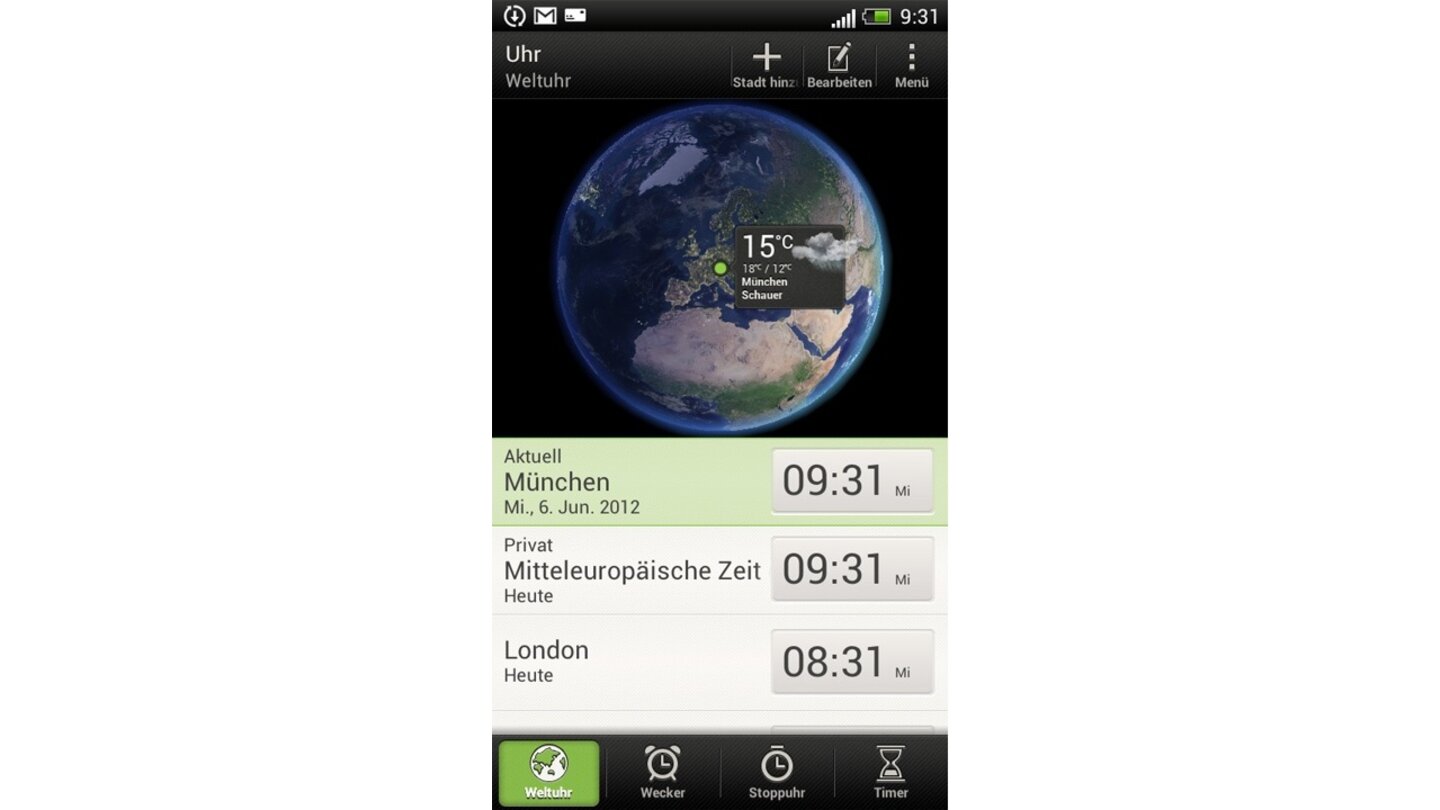 Android 4.0 mit HTC Sense auf dem HTC One S
