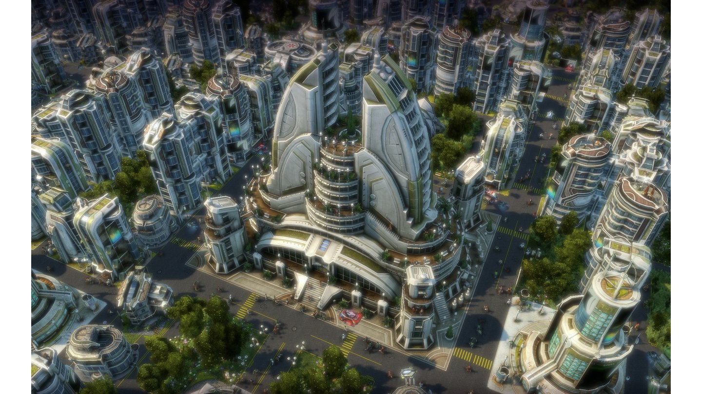 Anno 2070Im späteren Spielverlauf werden Sie auch wieder Monumentalbauten errichten können.
