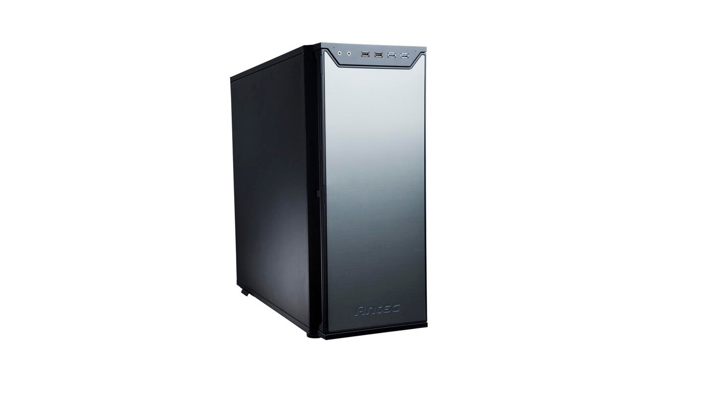 Antec P280Die Laufwerke verstecken sich hinter der Tür des Antec P280.
