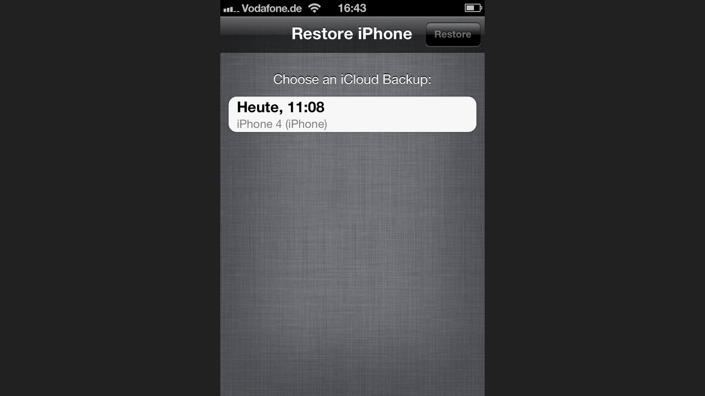 iCloud würde Ihnen in diesem Fall verschiedene Backup-Möglichkeiten anbieten.