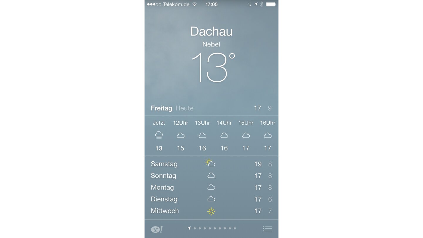 Apple iOS 7 Wetter