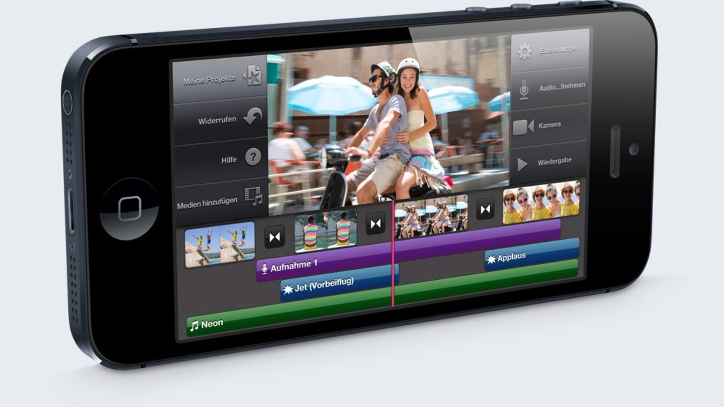 Auch Apple setzt mit dem iPhone 5 endlich auf das 16:9-Format. Videos können dadurch ohne störende schwarze Balken an den Rändern wiedergegeben werden.