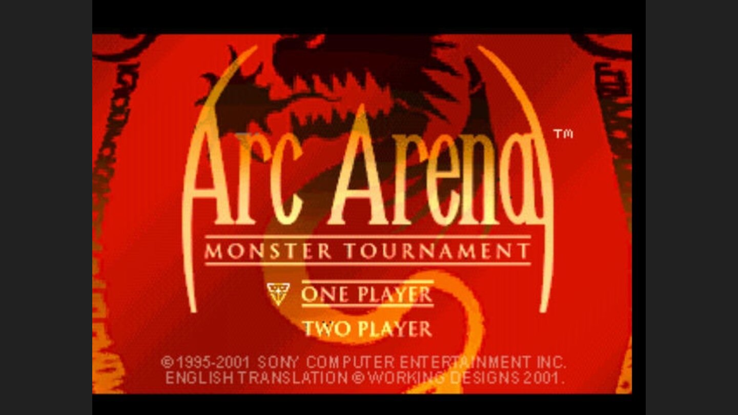 Arc Arena: Title screen