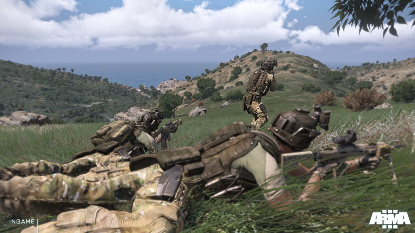 ARMA 3Im spielerischen Zentrum von ARMA 3 steht der Infanterie-Kampf, wie schon bei den Vorgängerspielen.