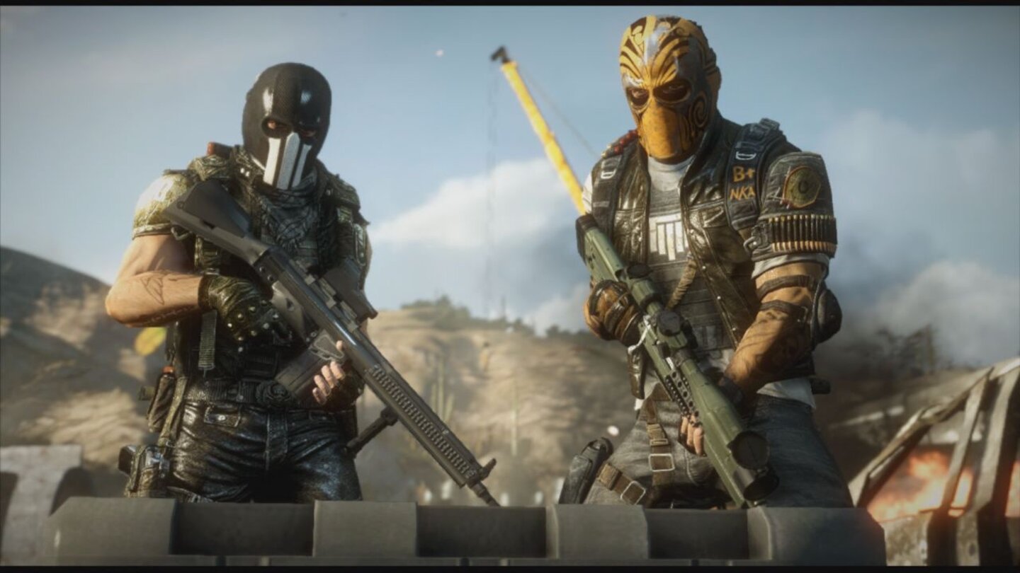 Army of Two: The Devils CartelDie Geschichte des Spiels wird mit einfachen Zwischensequenzen vorangetrieben.