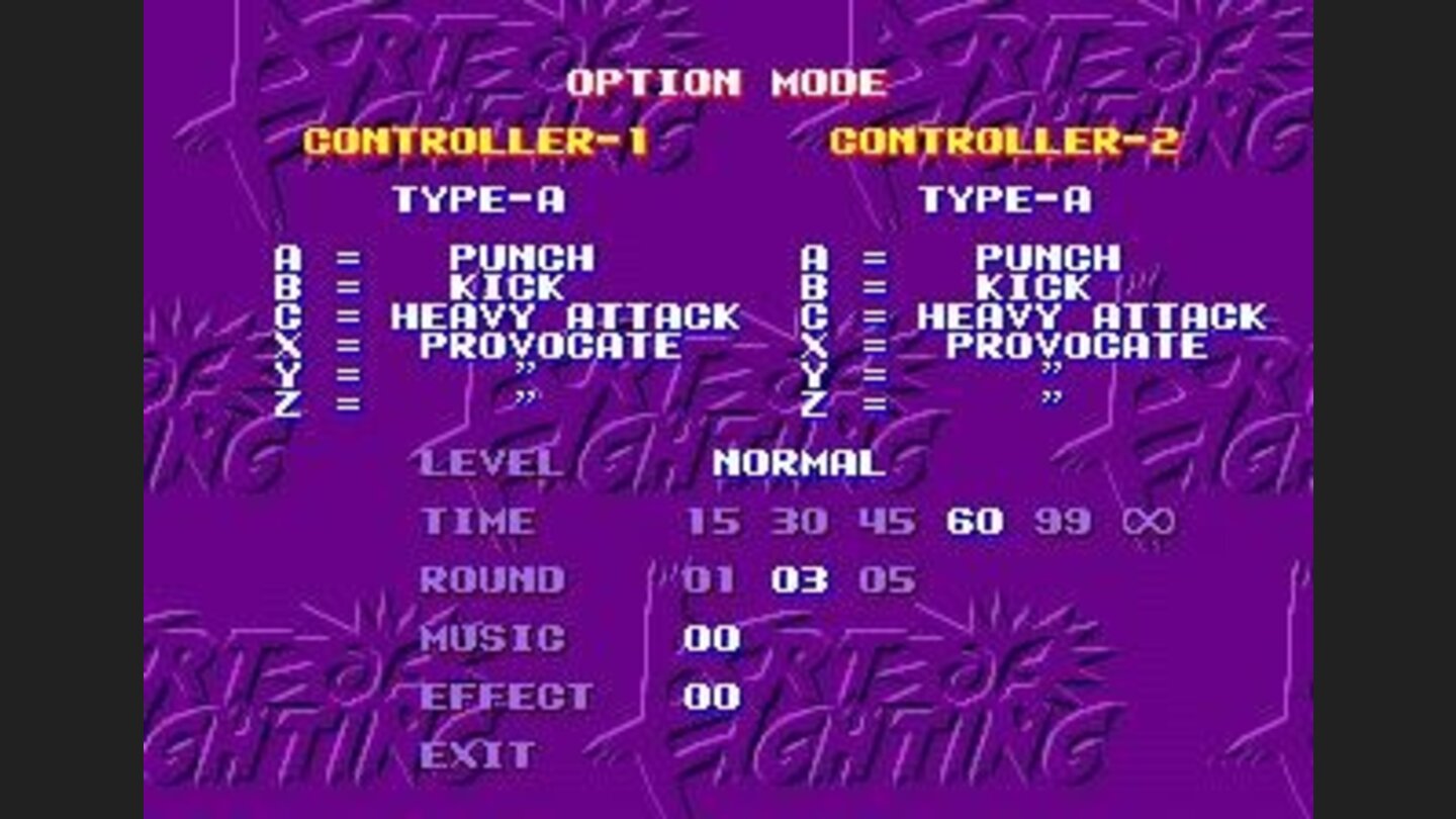 You can use the three or six button controllers with this game.