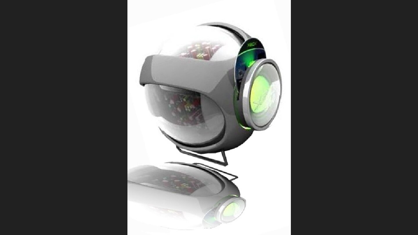 Xbox 3 - DesignkonzepteZiemlich cool, einen Einblick in die Eingeweide der Konsole zu geben. Wir fragen uns allerdings, wie dieses Modell auf einem Tisch stehen soll, ohne herunter zu kullern ... (Quelle: techradar.com)