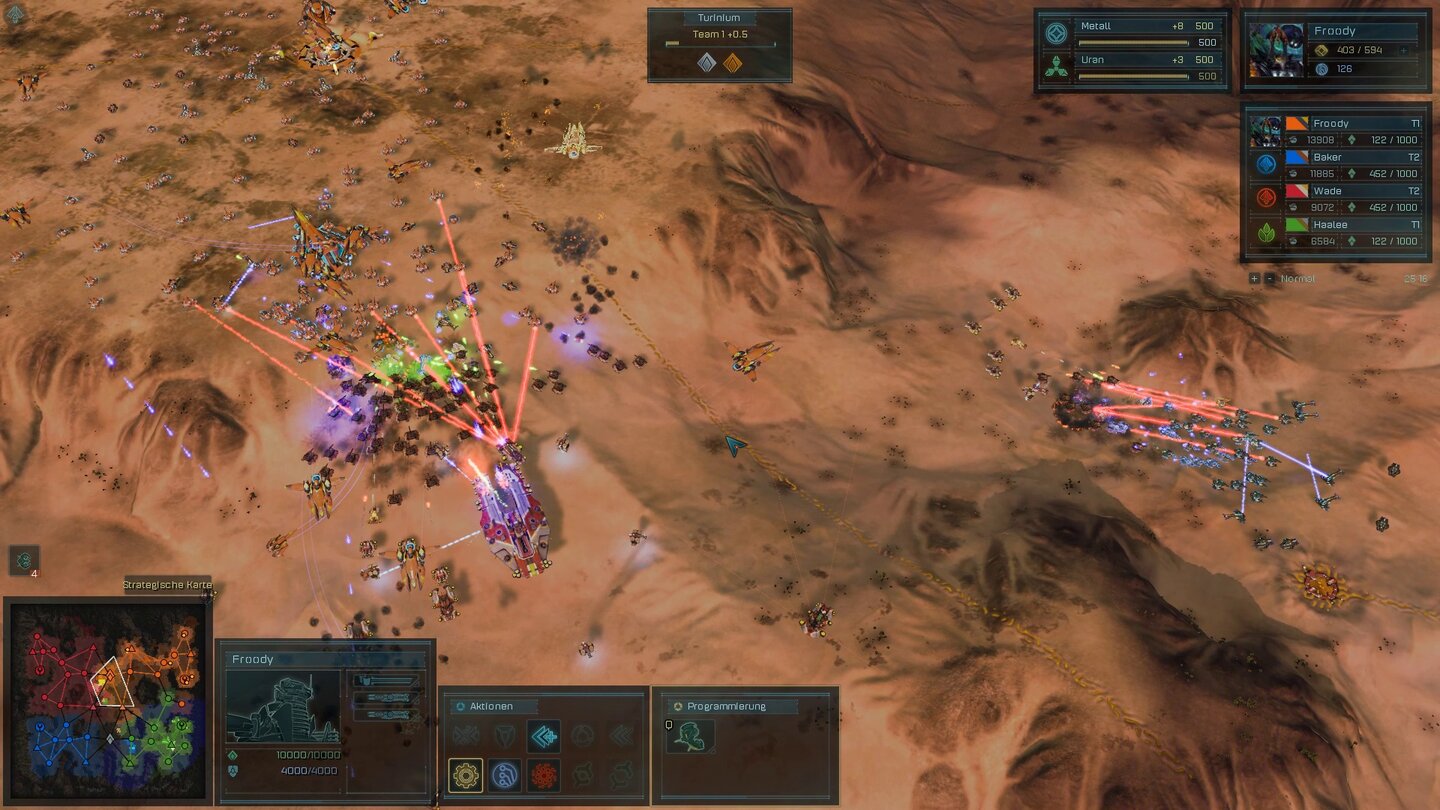 Ashes of the SingularityRichtig anspruchsvoll wird Ashes of the Singularity, wenn wir riesige Schlachten an mehreren Fronten schlagen müssen.